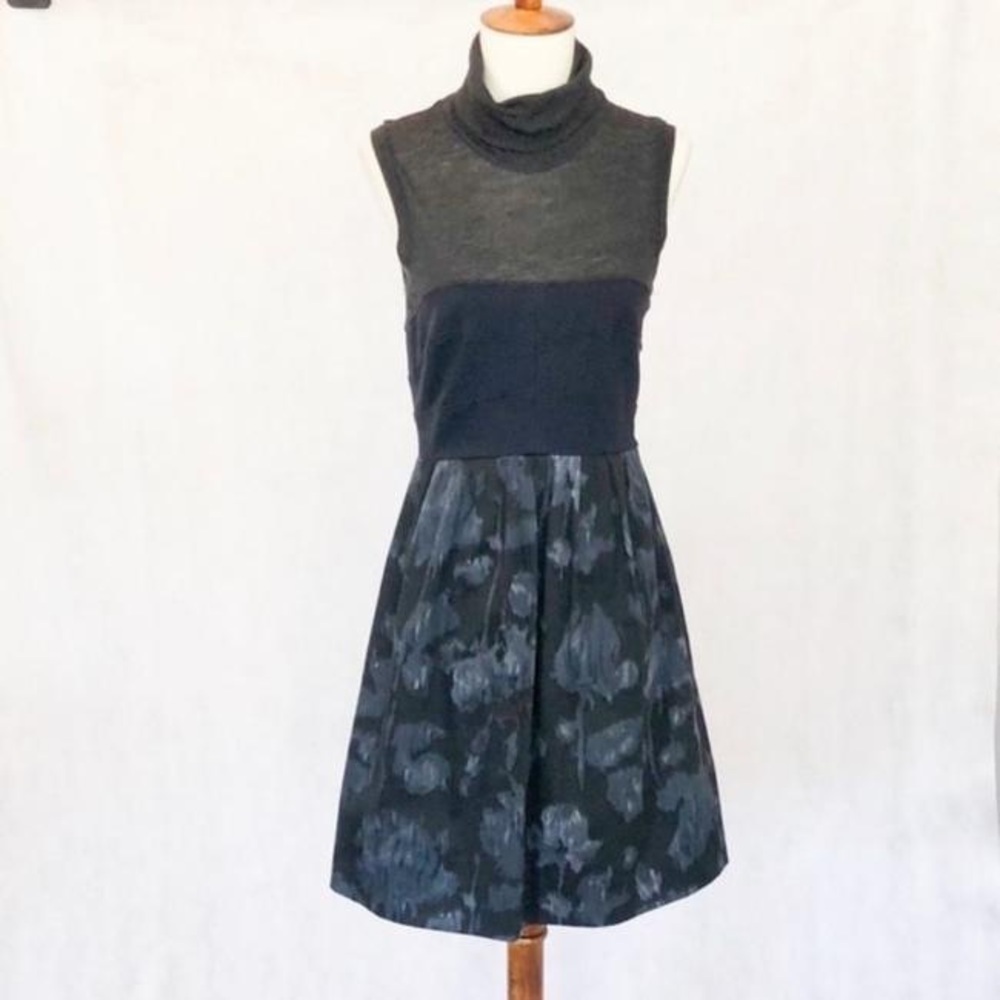 Theory Noah Veil mixed fabric dress cowlneck size 12